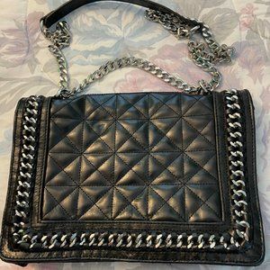 Zara Quilted Black Leather Purse